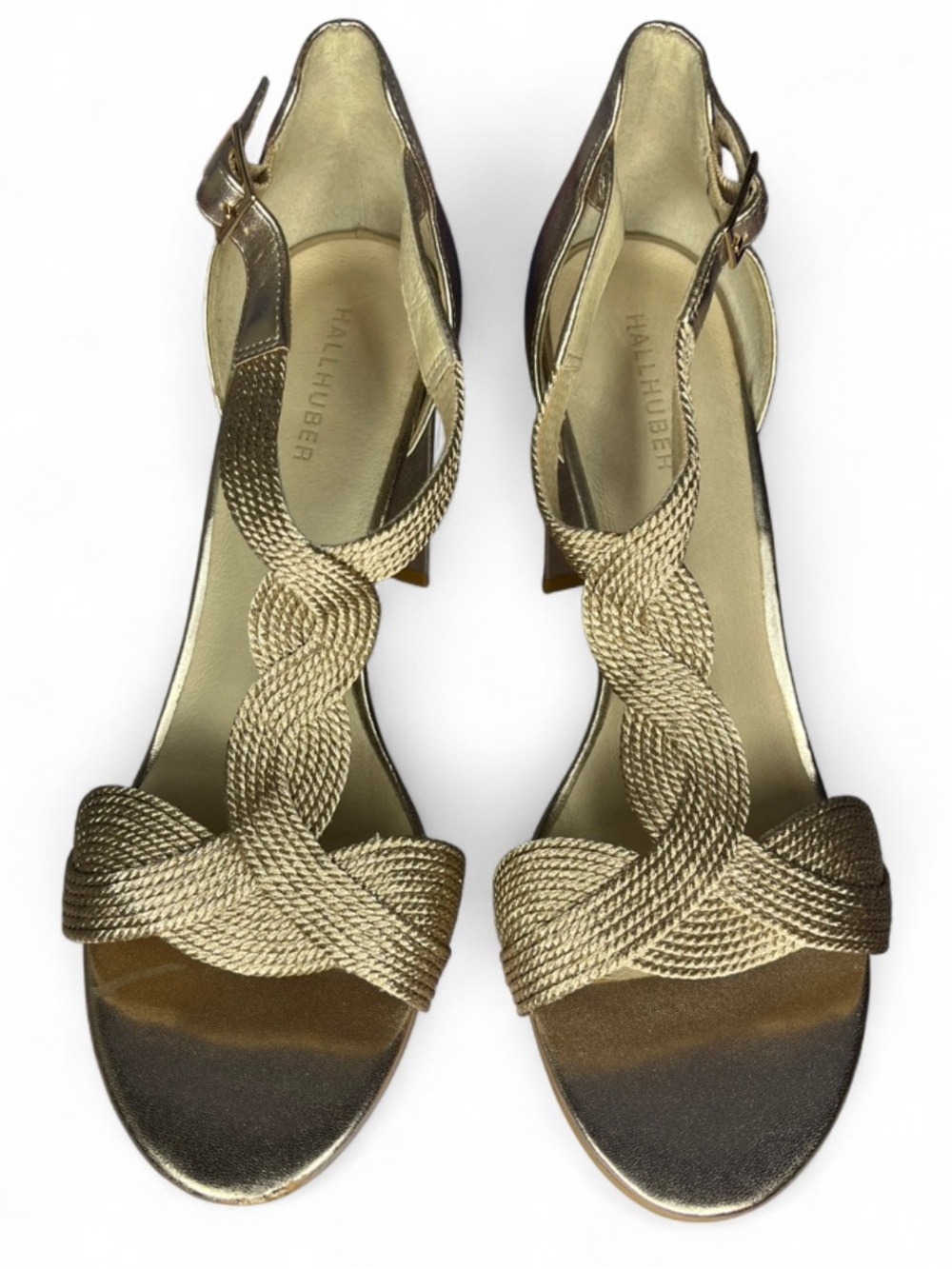 Hallhuber - Gold Elegant Metallic Chunky Heel - Women’s EU Size 40 - NEW Shoes